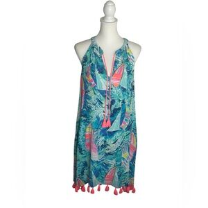 NWT Lilly Pulitzer Roxi Dress Hey Bay Bay Nautical print sz S resortwear beach